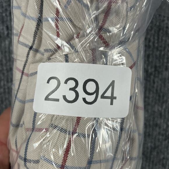 Pendleton Broadway Cloth Button Shirt Men's L Cream Red/Blue Check Long Sleeve - Picture 12 of 12